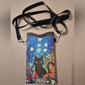 Colorful Cat Print Cell Phone Bag
